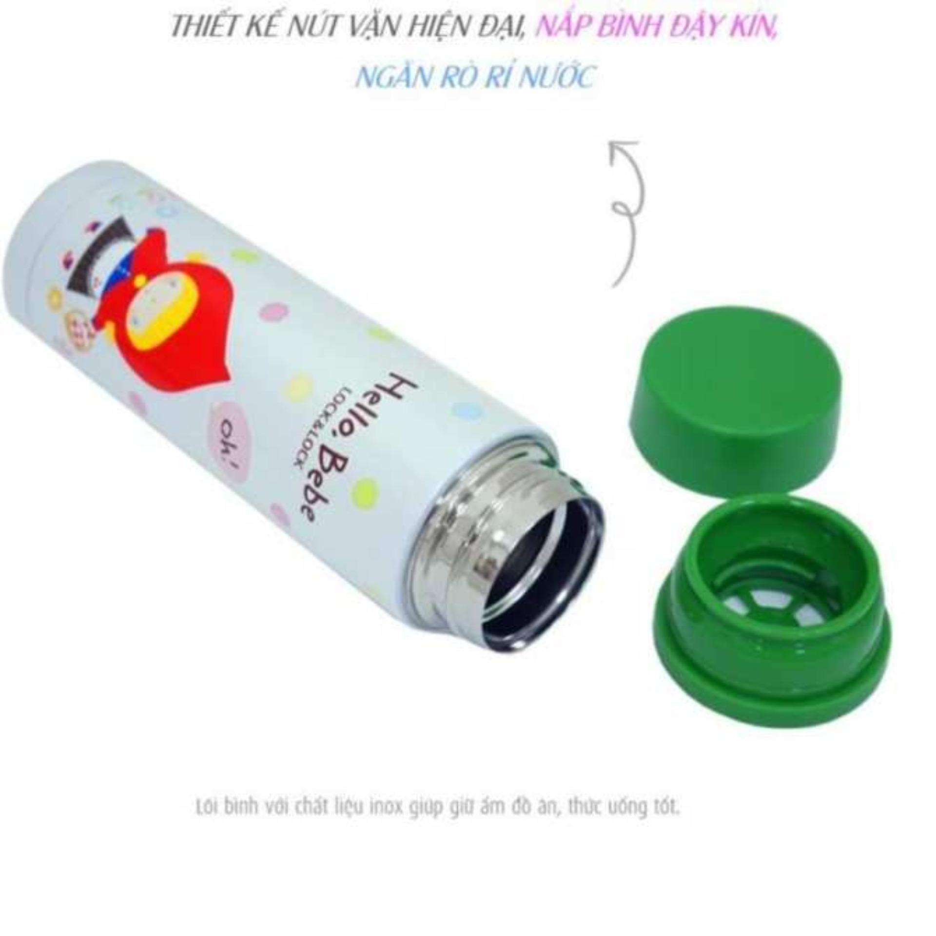 Bình Giữ Nhiệt cho bé Lock & Lock Hello Bebe  (330ml) - Xanh Lá