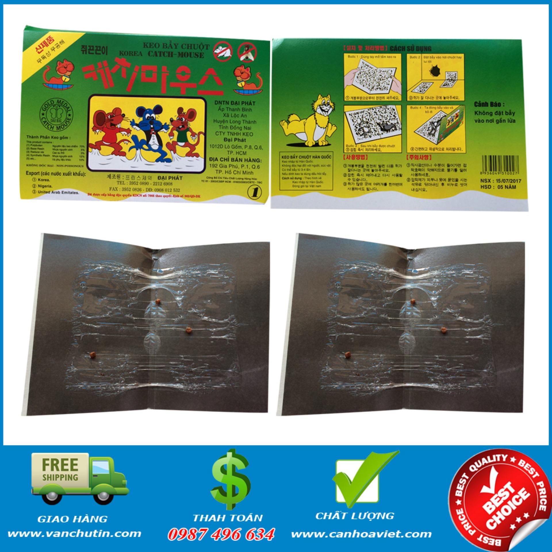 [HCM]Keo Dính Chuột Hàn Quốc Siêu Dính Bộ 10Miếng