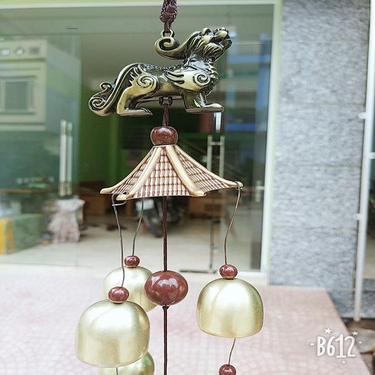 Unicorn wind chimpanzee lucky feng shui bell icon, peace of mind