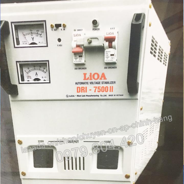 Ổn Áp Lioa 7,5KVA 1 Pha Dải 90-250V, Thế Hệ II 100% Dây Đồng