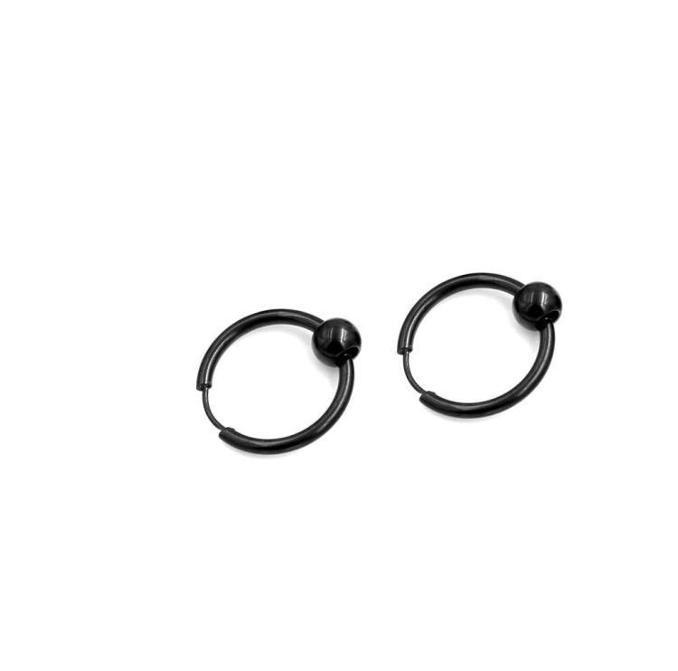 [FREESHIP MAX 15K][HCM]Bộ 2 bông tai Hàn Quốc 14mm BT266 (Màu Đen)