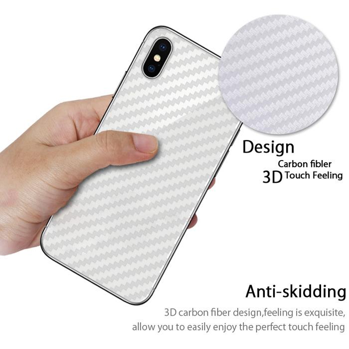 Miếng dán mặt sau vân carbon cho iPhone X/XS (Trong suốt)