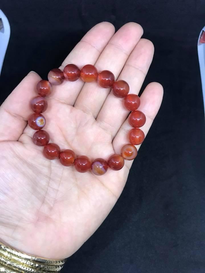[HCM]VÒNG TAY ĐÁ MÃ NÃO ĐỎ 10LY.
