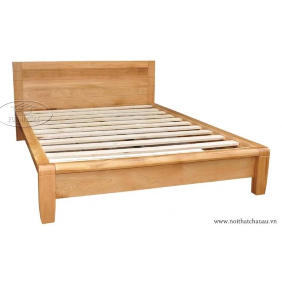 Giường ngủ gỗ sồi kiểu nhật kích thước 1m4x2m EUF 096N