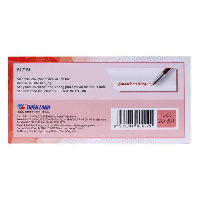 [HCM]Hộp 20 cây bút bi TL-08