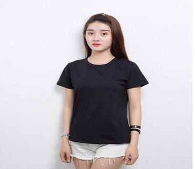 [HCM]Bộ 3 áo thun nữ cổ tròn xinh xắn ( đen/ trắng / xám )