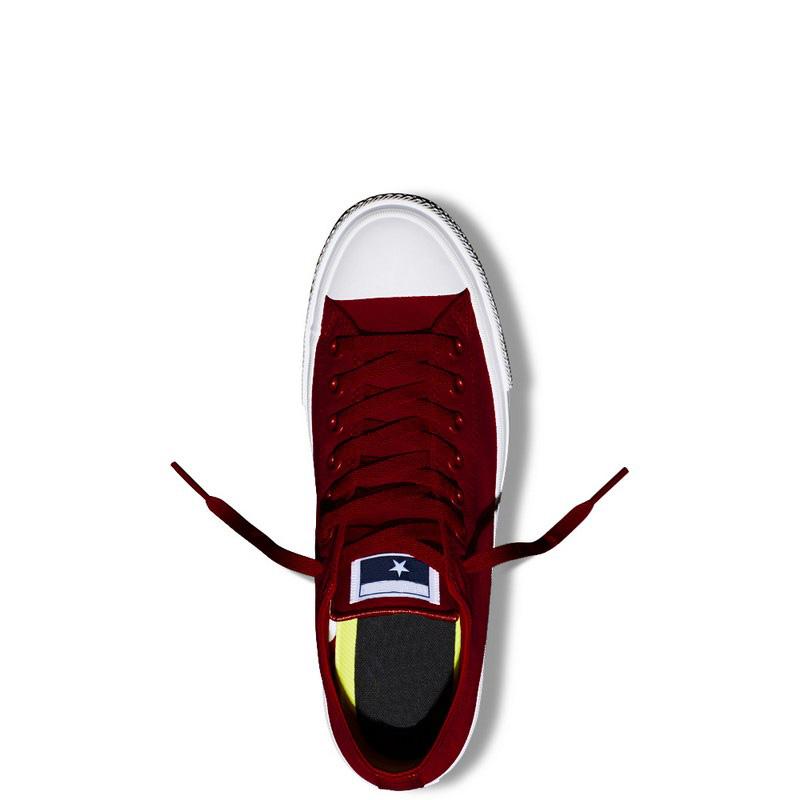 Giày Vải Sneaker CV CK2 Cổ Thấp Nam Màu Đỏ Đô