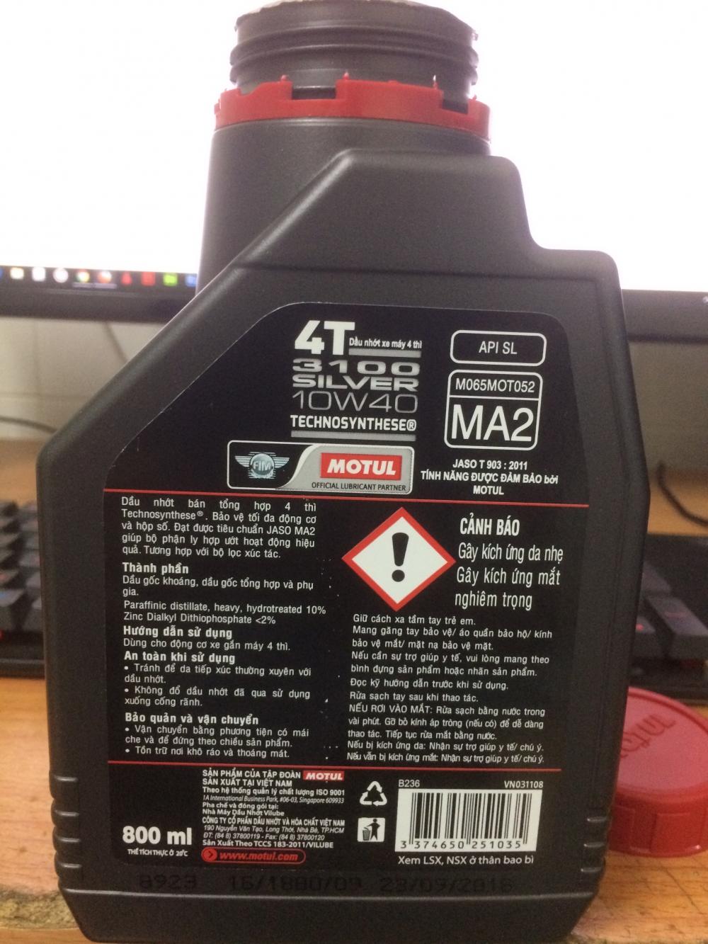 [HCM]Nhớt Motul 3100 Silver 08L