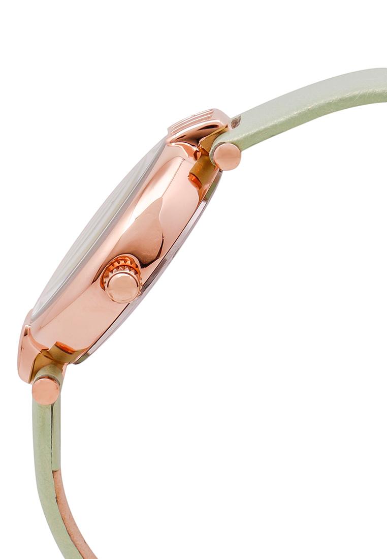 Đồng Hồ Nữ Julius Hàn Quốc Dây Da JA-1072 (Xanh Lá)