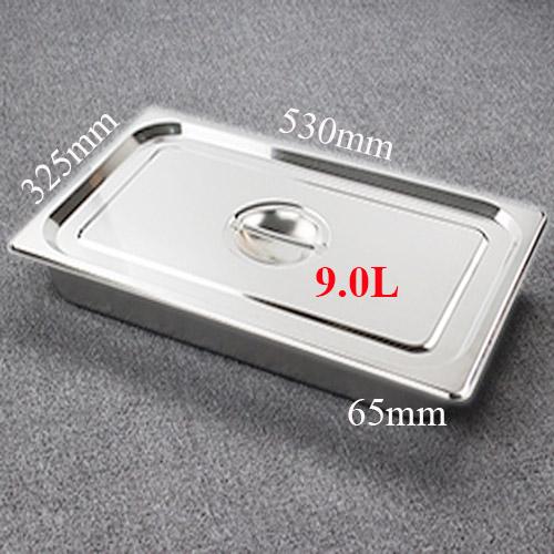 Khay inox có nắp 9 lít GN 1/1x65mm