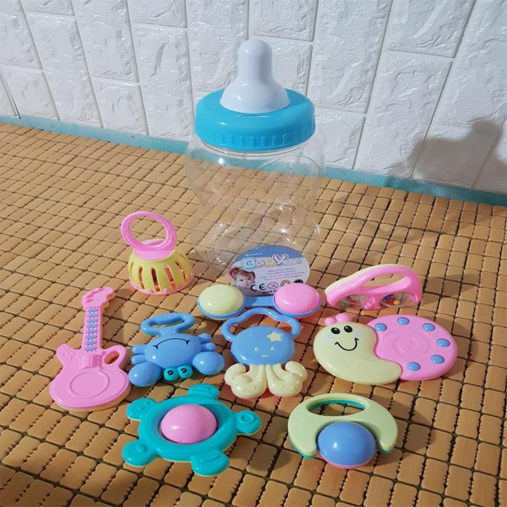 BỘ ĐỒ CHƠI XÚC XẮC BÌNH BÚ 9 MÓN CHO BÉ