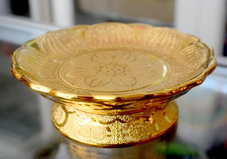 Dĩa trái cây thờ cúng kim sa vàng -Nhiều cỡ
