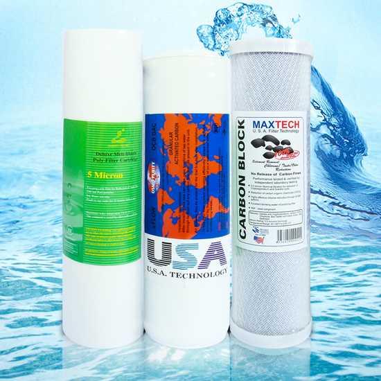 Bộ lõi lọc số 1,2,3 dành cho các loại máy lọc nước RO, dài 25cm