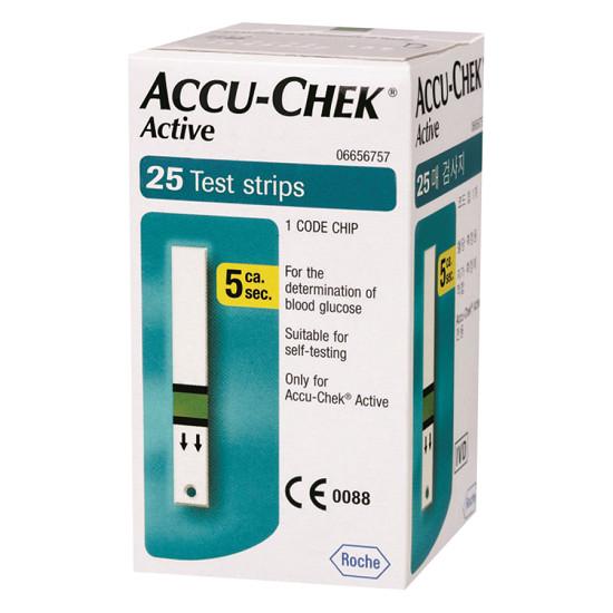 Hộp 25 que thử đường huyết Accu-check Active