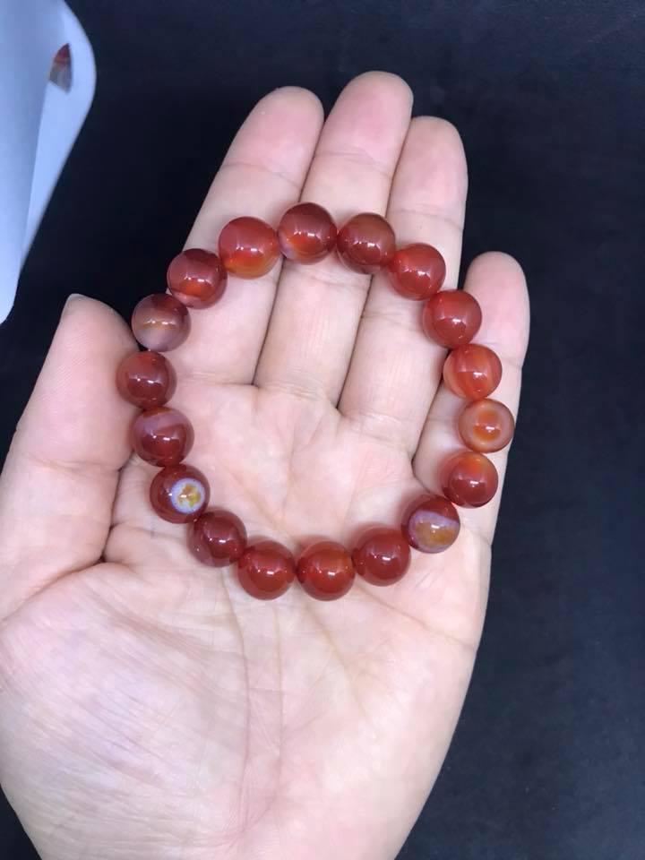 [HCM]VÒNG TAY ĐÁ MÃ NÃO ĐỎ 10LY.
