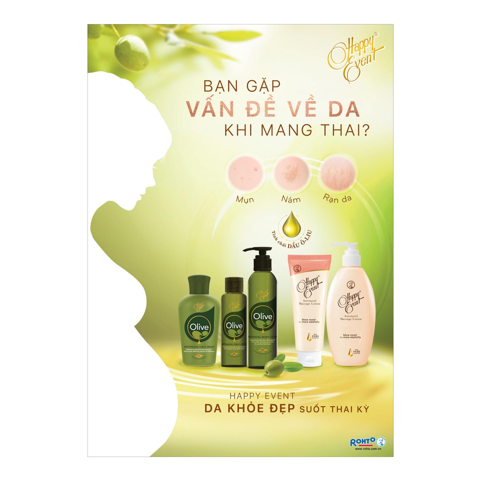 Sữa chống rạn da HAPPY EVENT Antenatal Massage Lotion 100ml