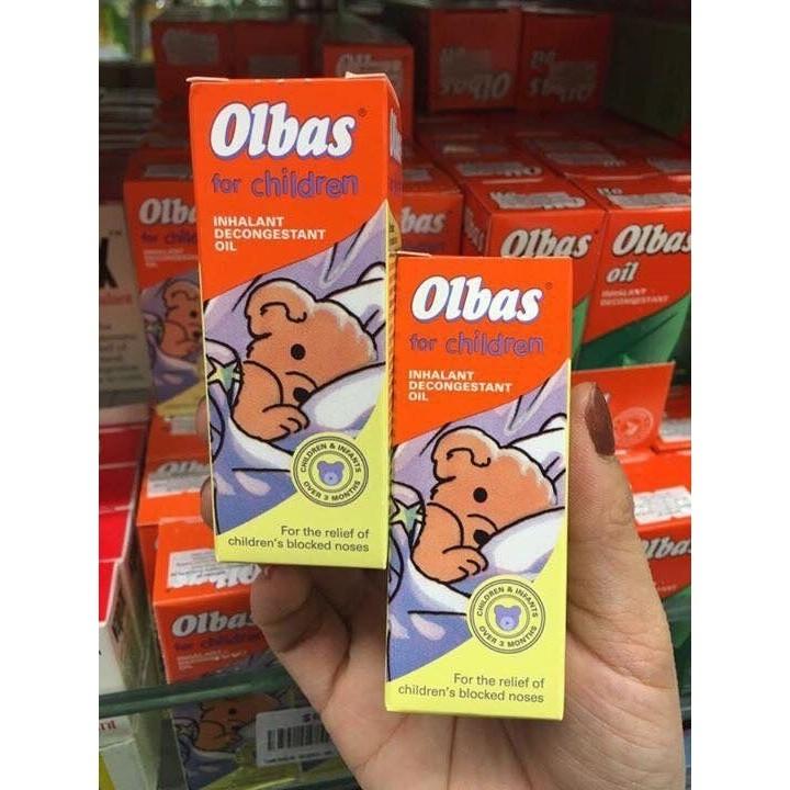 Tinh dầu xông mũi olbas trị ngạt mũi cho bé