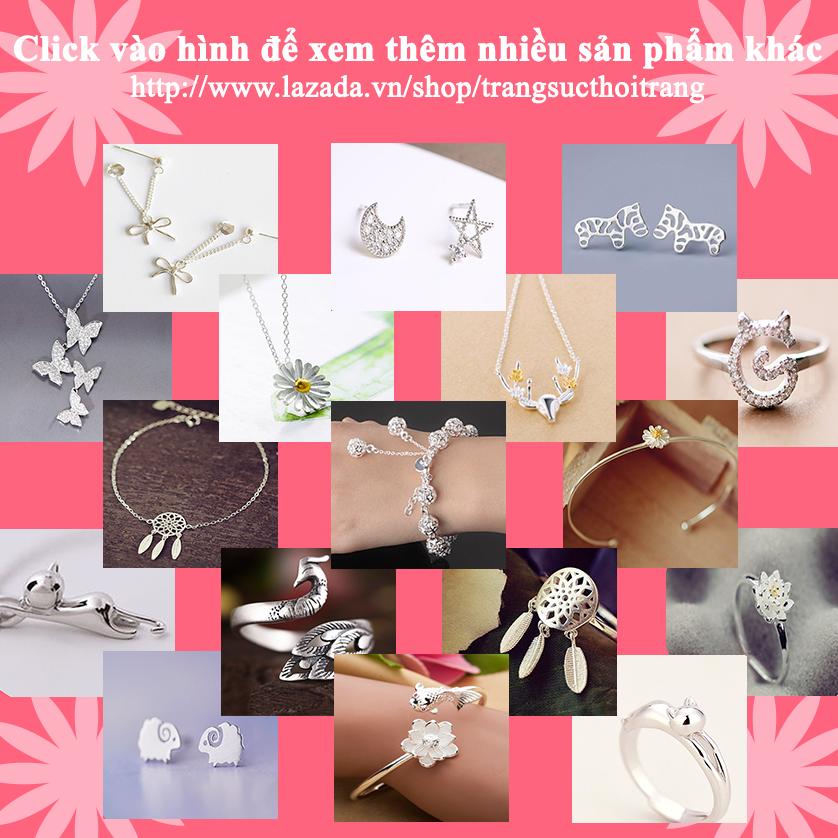 Bông Tai Hoa Cúc HK Bạc S07BT00
