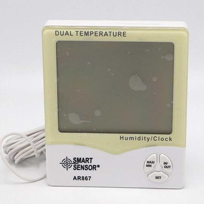 Đồng hồ đo độ ẩm và nhiệt độ Smart Sensor  AR867 (Xám phối bạc)