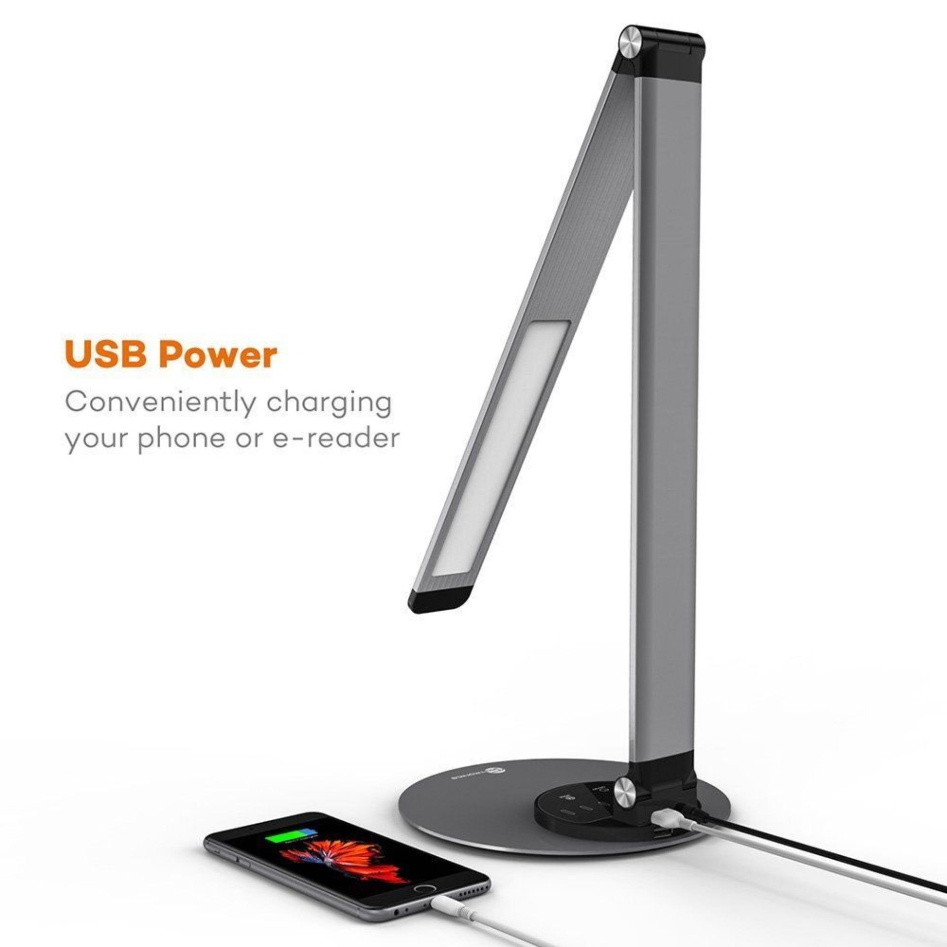 Đèn bàn đọc sách TaoTronics Minimalist LED Desk Lamp TT-DL22 - có cổng USB sạc điện thoại