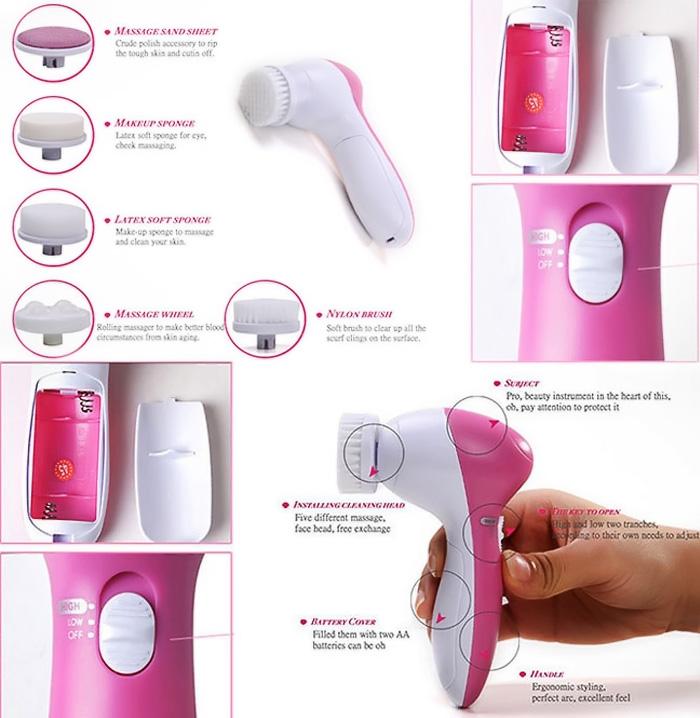[HCM]Máy rửa mặt massage 5in1 AE8782
