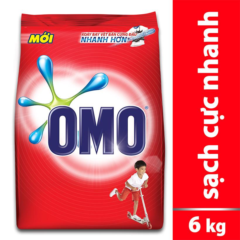 Bột giặt Omo đỏ 6kg sạch cực nhanh