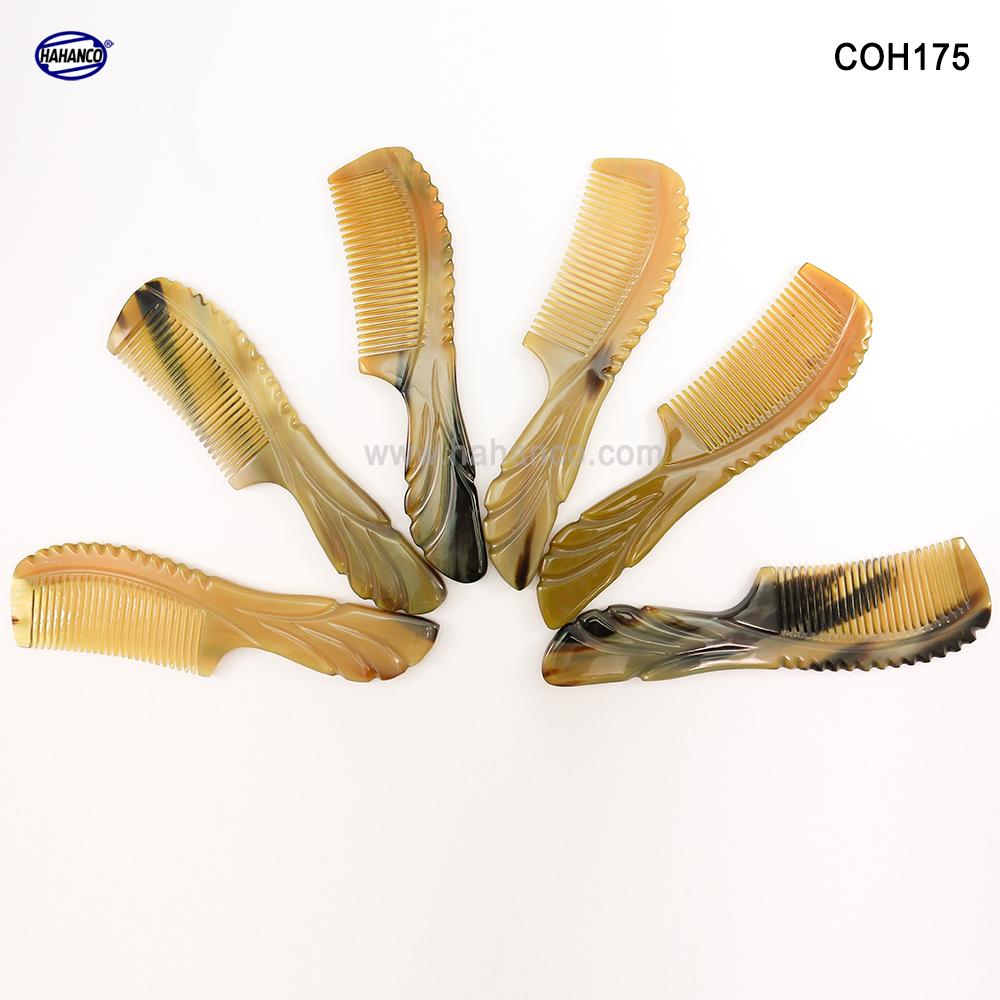 Lược sừng xuất Nhật - COH175 (Size: XL - 20cm) Dáng lược Châu Âu - Mẫu cao cấp cực sang - Horn Comb of HAHANCO - Chăm sóc tóc