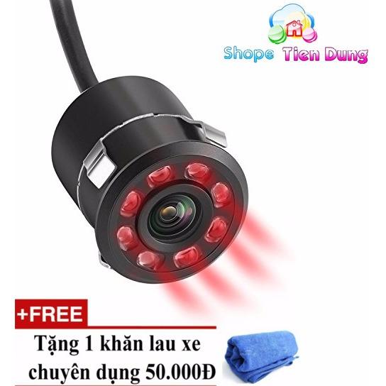 camera lùi, camera lùi cao cấp cho ô tô, camera lùi tốt, giá camera lùi bao nhiêu, camera ở đâu tốt - Camera lùi 8 LED chuyên ban đêm, FULL HD, Chống nước, Góc nhìn 170 độ - TẶNG KHĂN LAU XE CAO CẤP