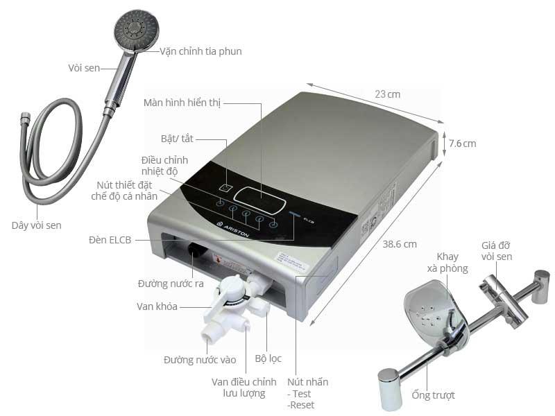 Máy nước nóng trực tiếp Ariston Luxury ST45PE - VN