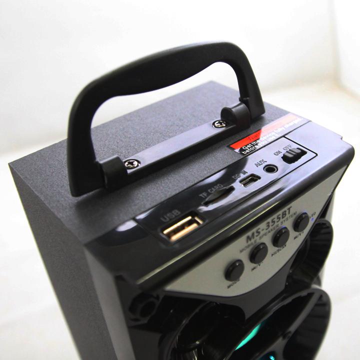 Loa gỗ Bluetooth xách tay MS-355BT (Màu đen)