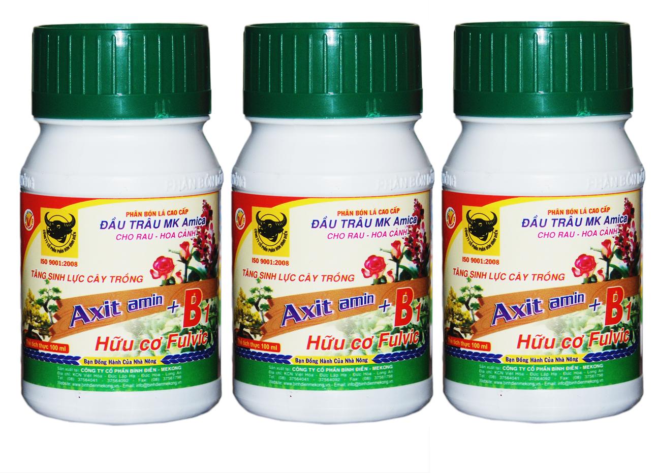 Bộ 3 lọ Vitamin B1 AMICA 100ML công thức siêu ra rễ (100ml / hũ)