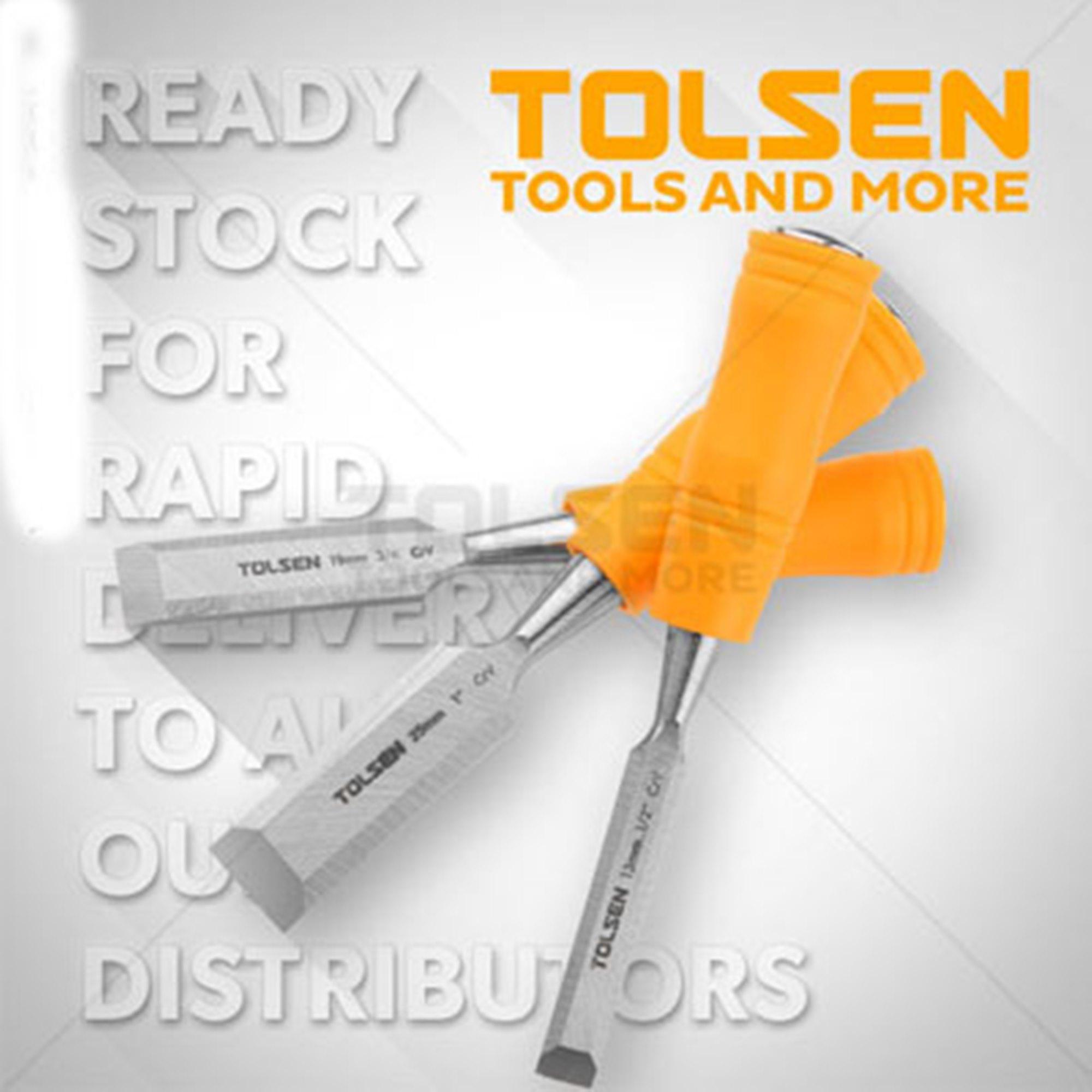 Bộ 3 đục cán gỗ tolsen 25380- 13-19-25mm
