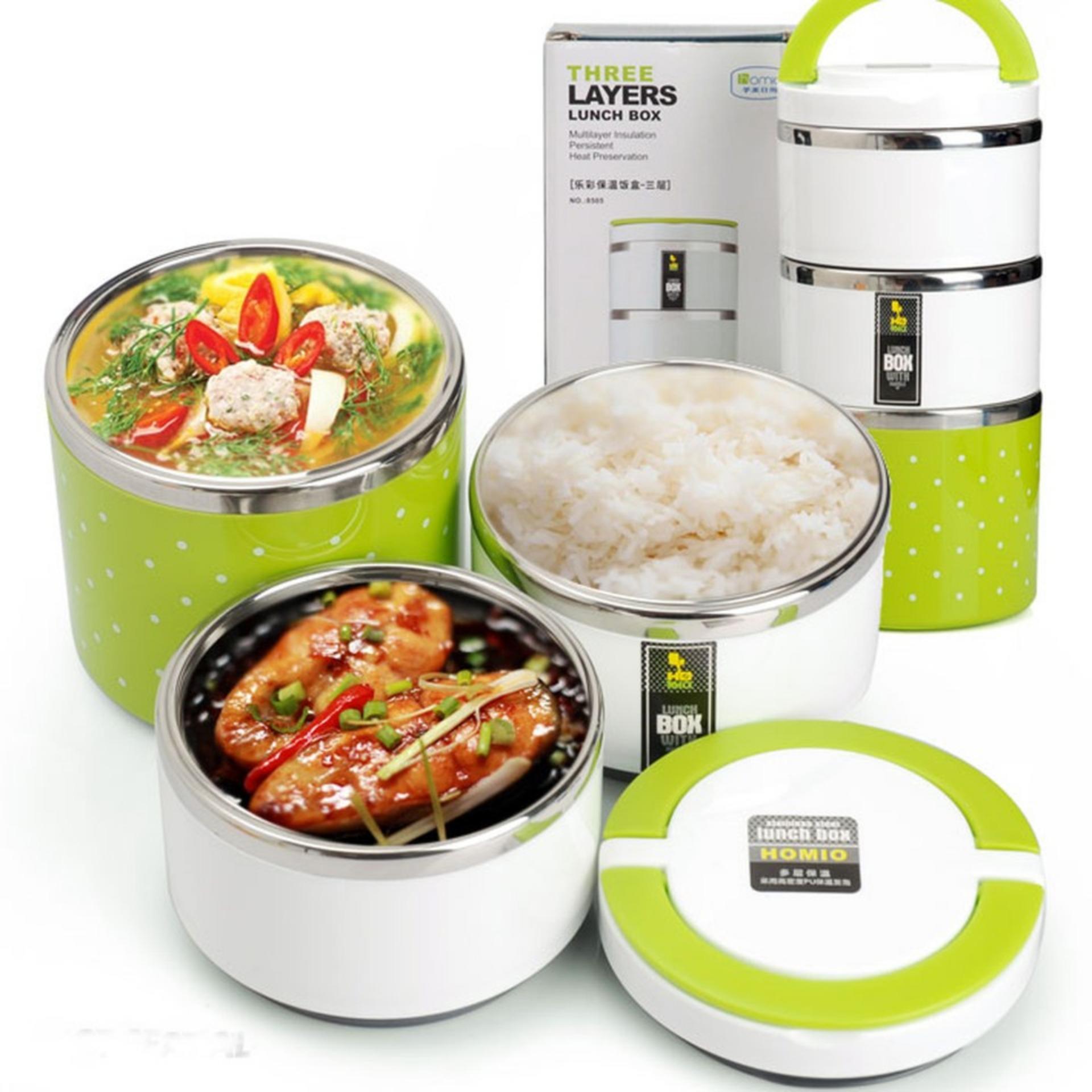 Cặp lồng cơm Inox giữ nhiệt 3 tầng