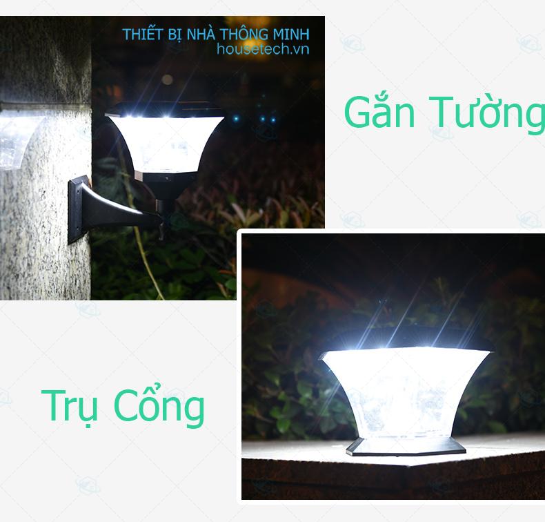 Đèn treo tường năng lượng mặt trời lục giác cao cấp