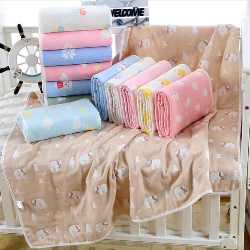 Trẻ Sơ Sinh 100% Cotton Cho Bé Trai Bé Gái Bé Chăn Mỏng Đắp Mùa Hè Khăn Tắm