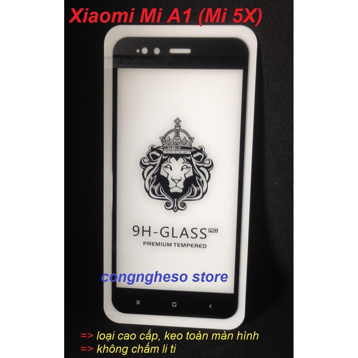Kính cường lực 5D Xiaomi Mi 5x / Mi A1 Full màn keo toàn màn hình tặng keo chống hở mép ( đen )