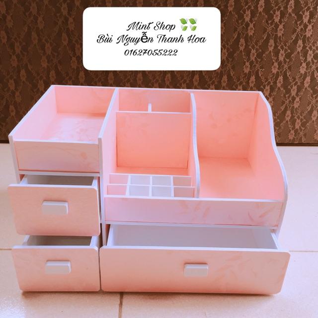 Khay đựng mỹ phẩm siêu to 35cm hồng phấn khay đựng son Khay đựng đồ trang điểm tủ mini