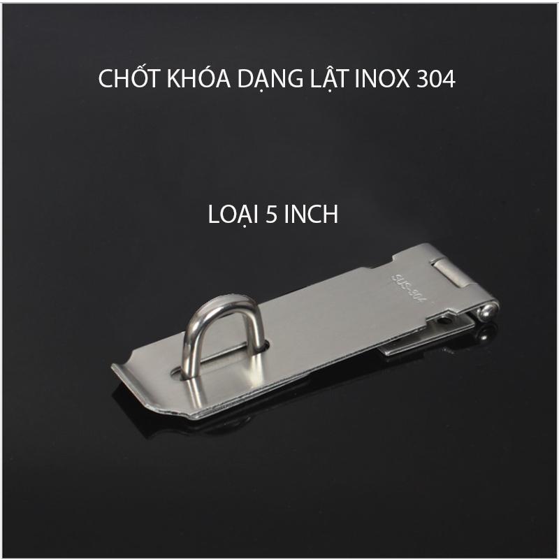 Chốt khóa cửa kiểu lật bằng inox 304 dày 2mm