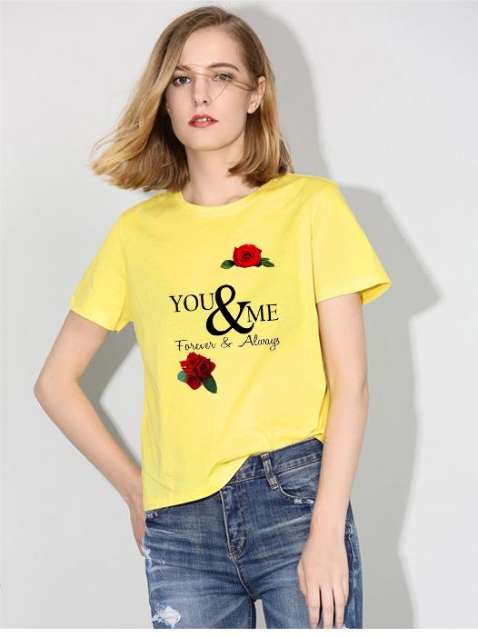 AOTHUN102 áo thun nữ form rộng hàn quốc in chữ You and me ATNK1125