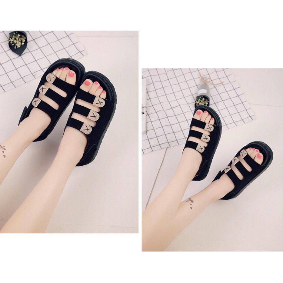 Women's Student Sandals with 3 Horizontal Straps 9Xar, Retail Product, Size0