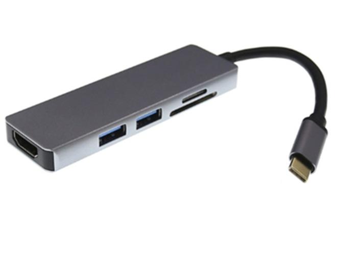 Cáp USB Type-C to HDMI + USB 3.0 Hỗ trợ đọc thẻ nhớ 5 in 1