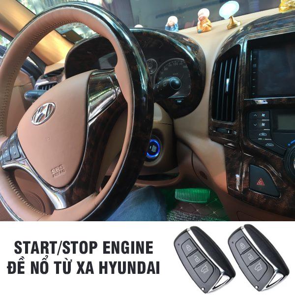 Đề nổ xe hơi hyundai từ xa bằng remote và khởi động bằng nút bấm start / stop engine