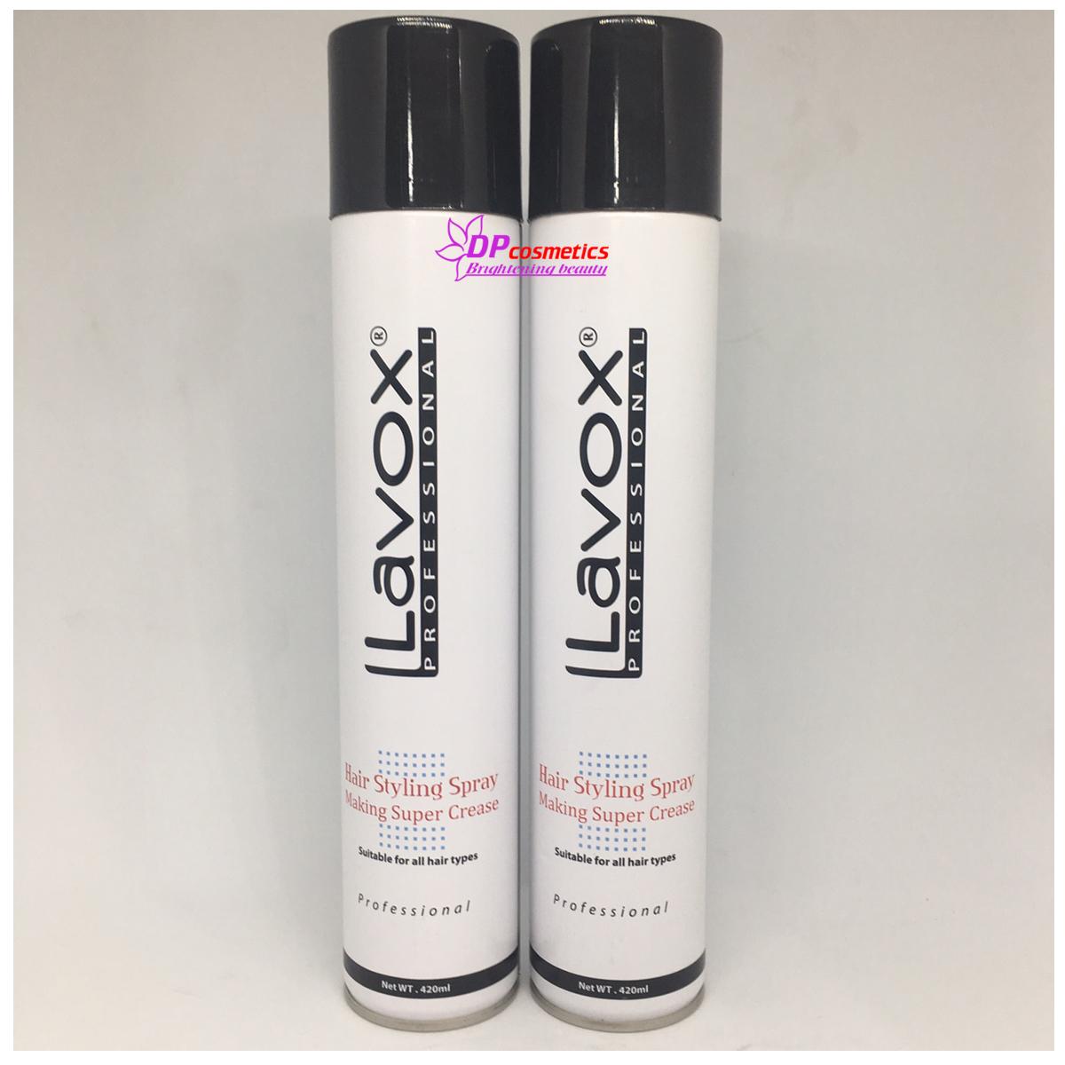 [HCM]Keo xịt tóc Lavox cứng 420ml