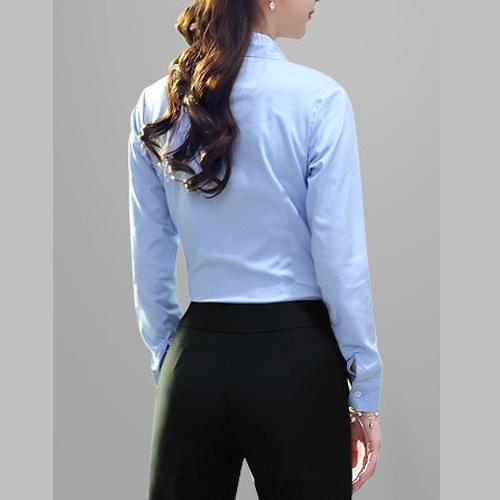 Sơ mi công sở nữ ( xanh nhạt) trẻ trung sang trọng