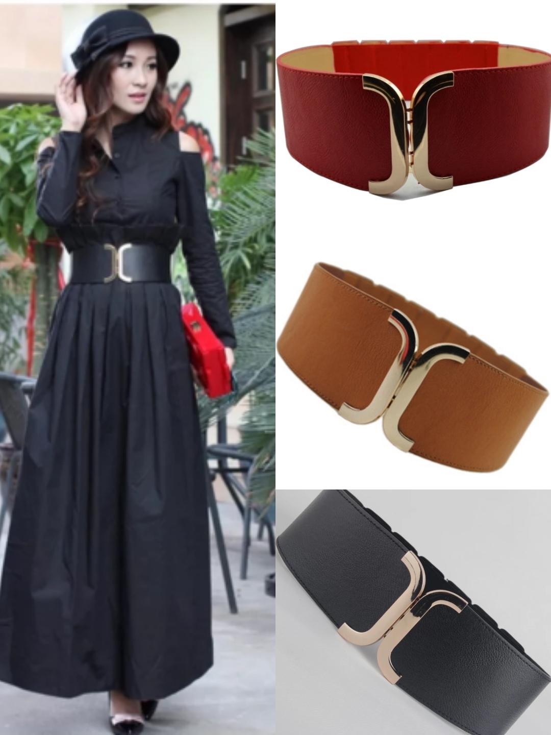 [HCM]Dây nịt thắt lưng nữ đầm váy thời trang Hàn Quốc màu đen