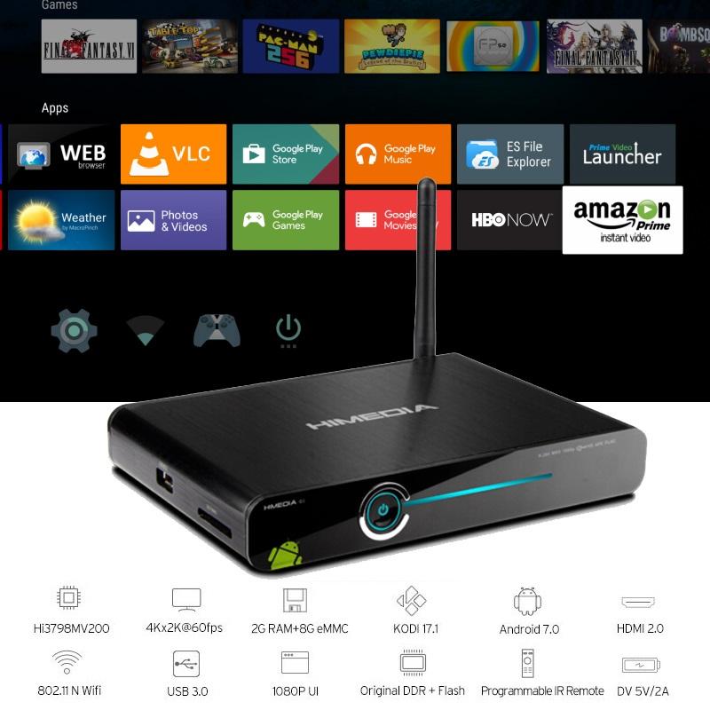 Android TV Box HiMedia Q30 4K 3D + TẶNG VIPCODE HDPLAY,
