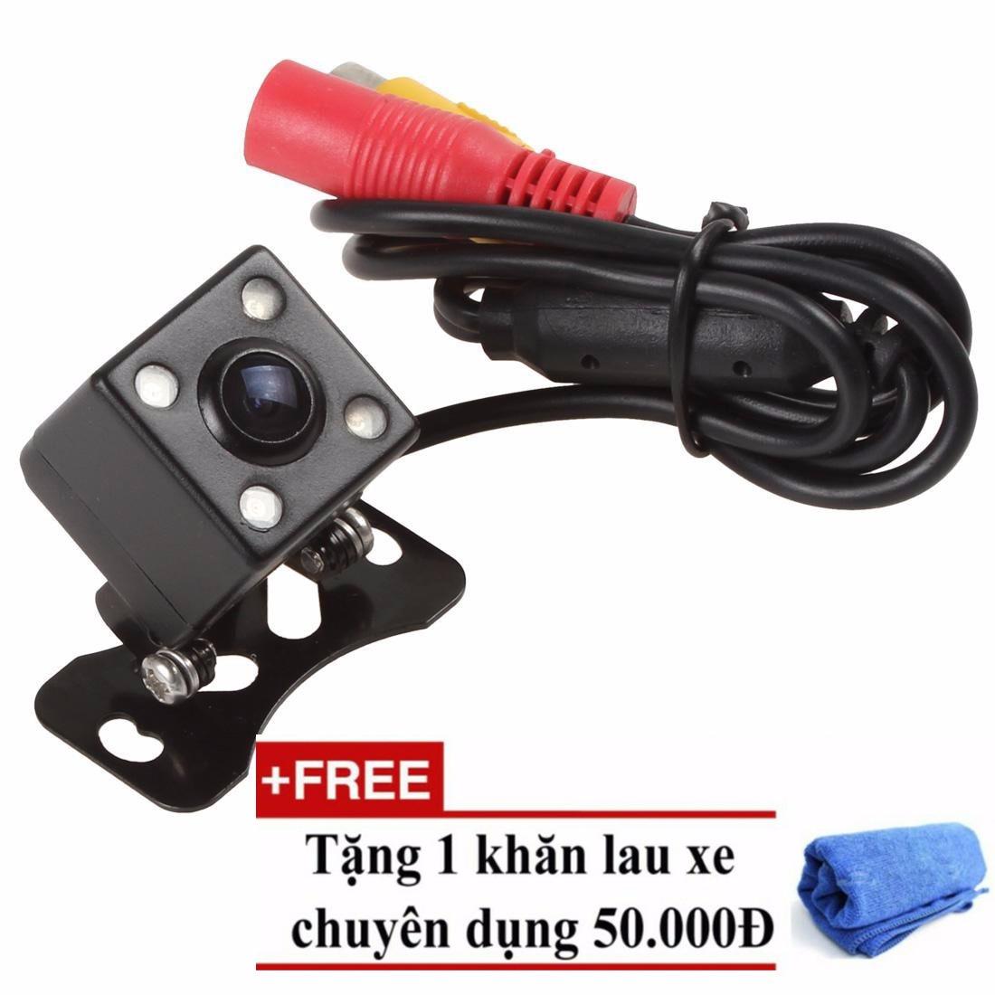 [FreeshipMAX] camera lùi giá rẻ, camera lùi cao cấp, cach lap dat camera lui, camera lùi tphcm, camera lùi rẻ - Camera lùi 4 LED vuông, Chống nước, siêu nét, Giá Siêu Rẻ, phụ tùng ô tô thiết yếu - TẶNG KHĂN LAU XE CAO CẤP BS