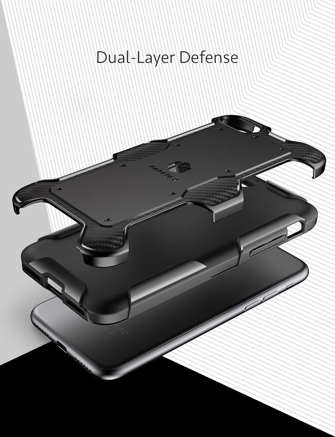 Ốp lưng Anker KARAPAX Shield+ cho iPhone 7/8 - Black