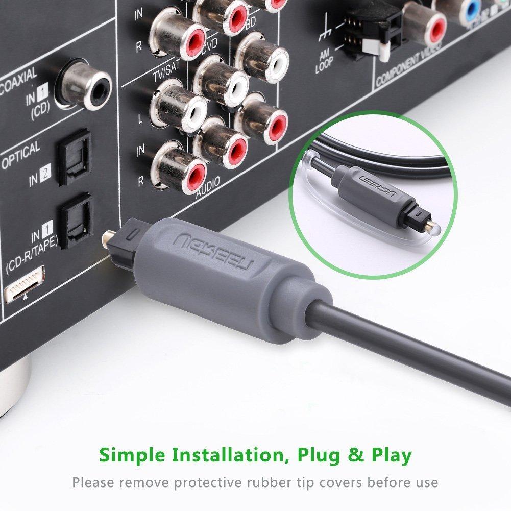 Dây Audio quang  Optical Ugreen 10769 - 1.5M (Xám)
