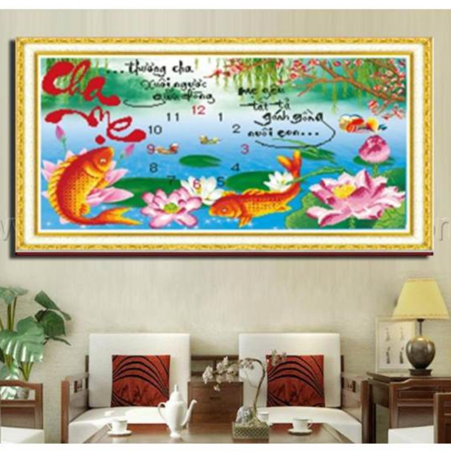 Tranh đính đá Cha mẹ H1169-Bảo Ngọc